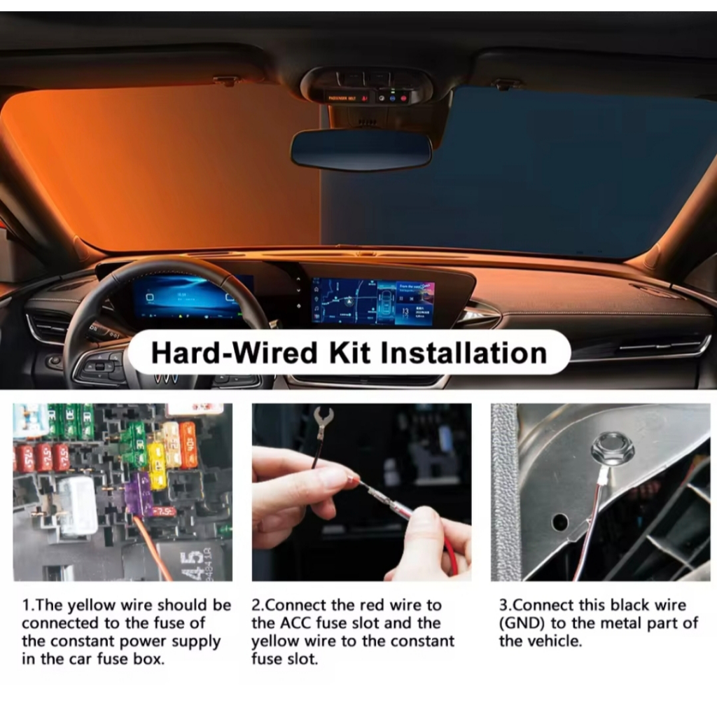 hardwire kit dashcam adaptor 24H dvr kamera mobil 3A universal H316