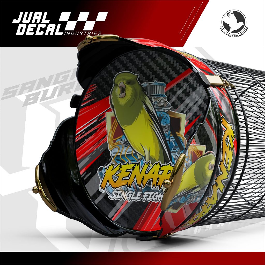 Xcamellyaa Stiker Decal Tebok Kenari Custom Variasi Lovebrid Helopet Pleci