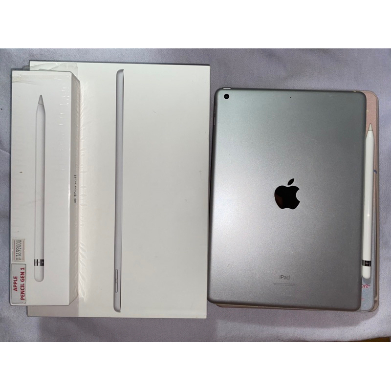 Ipad Gen 9 Wifi 64 GB Silver + Free apple pencil gen 1 + Case Ipad