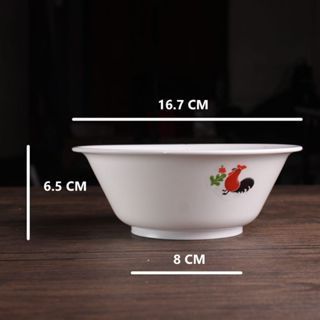 MANGKOK PLASTIK MOTIF AYAM JAGO 1 lusin "PAKET HEMAT"