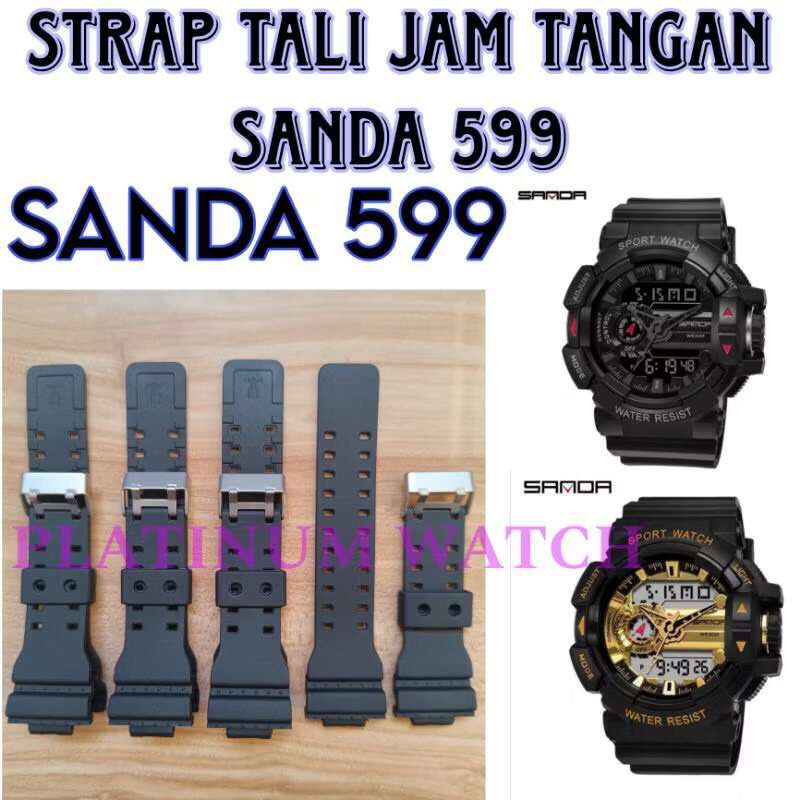 Strap Tali Rubber Jam Tangan Original SANDA 599 sanda 599 strap rubber sanda599