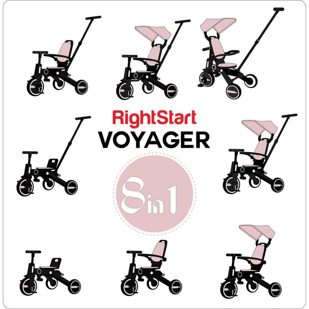 Right Start New Voyager 8 in 1 - Stroller Sepeda Anak Bayi Roda 3 Tricycle Mini Trike Anak Kecil Bab