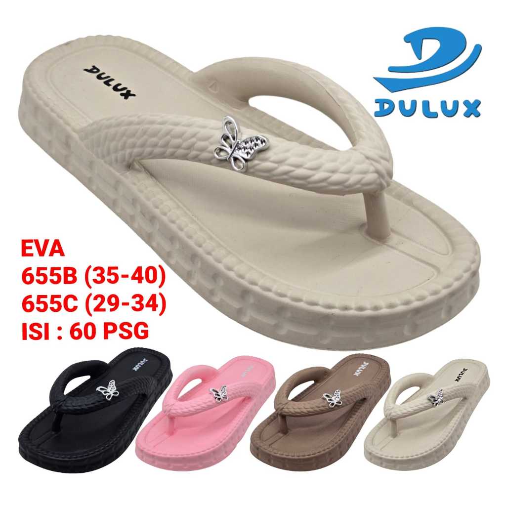 DULUX - SANDAL JEPIT ANAK DAN DEWASA CEWEK 655C-B UKURAN 29-40