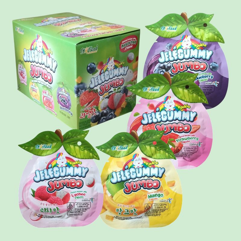 

Kio Kio JELEGUMMY JUMBO Jelly Buah Aneka Rasa 35gr [24 pcs/box]