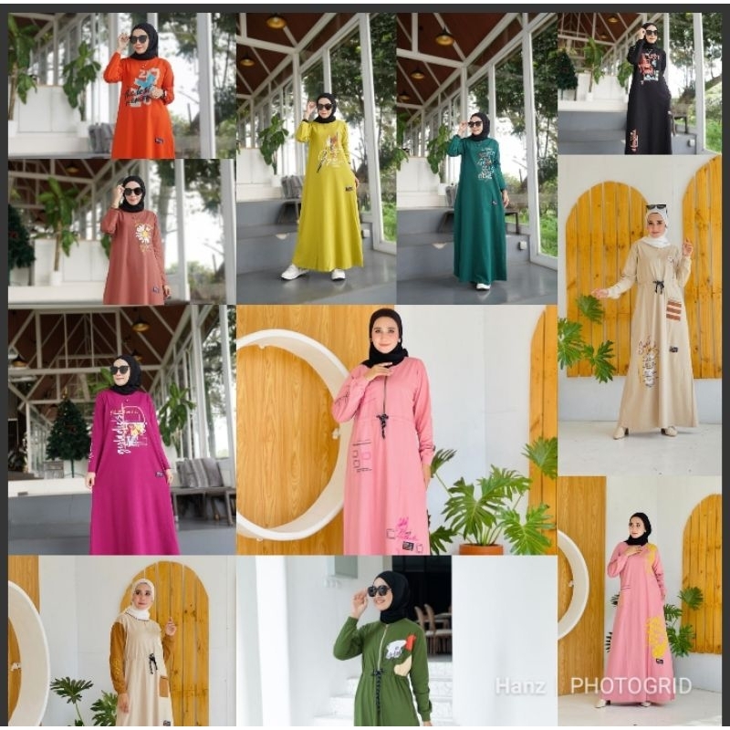 Gamis Kaos ZIPPER DRESS By GYL Authentic