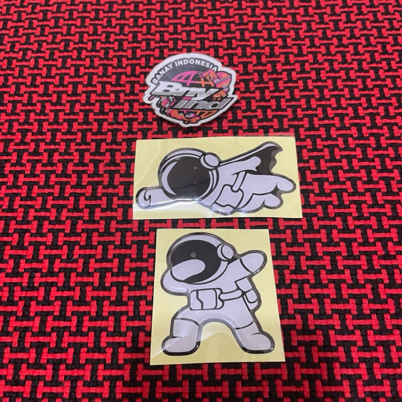 

Sticker Stiker Emblem Astronaut Timbul