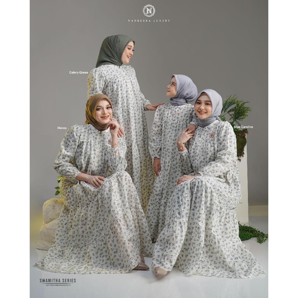 COUPLE SWAMITHA MIDI DRESS MOM & KIDS BY NADHEERA LUXURY || GAMIS KEMBARAN IBU DAN ANAK