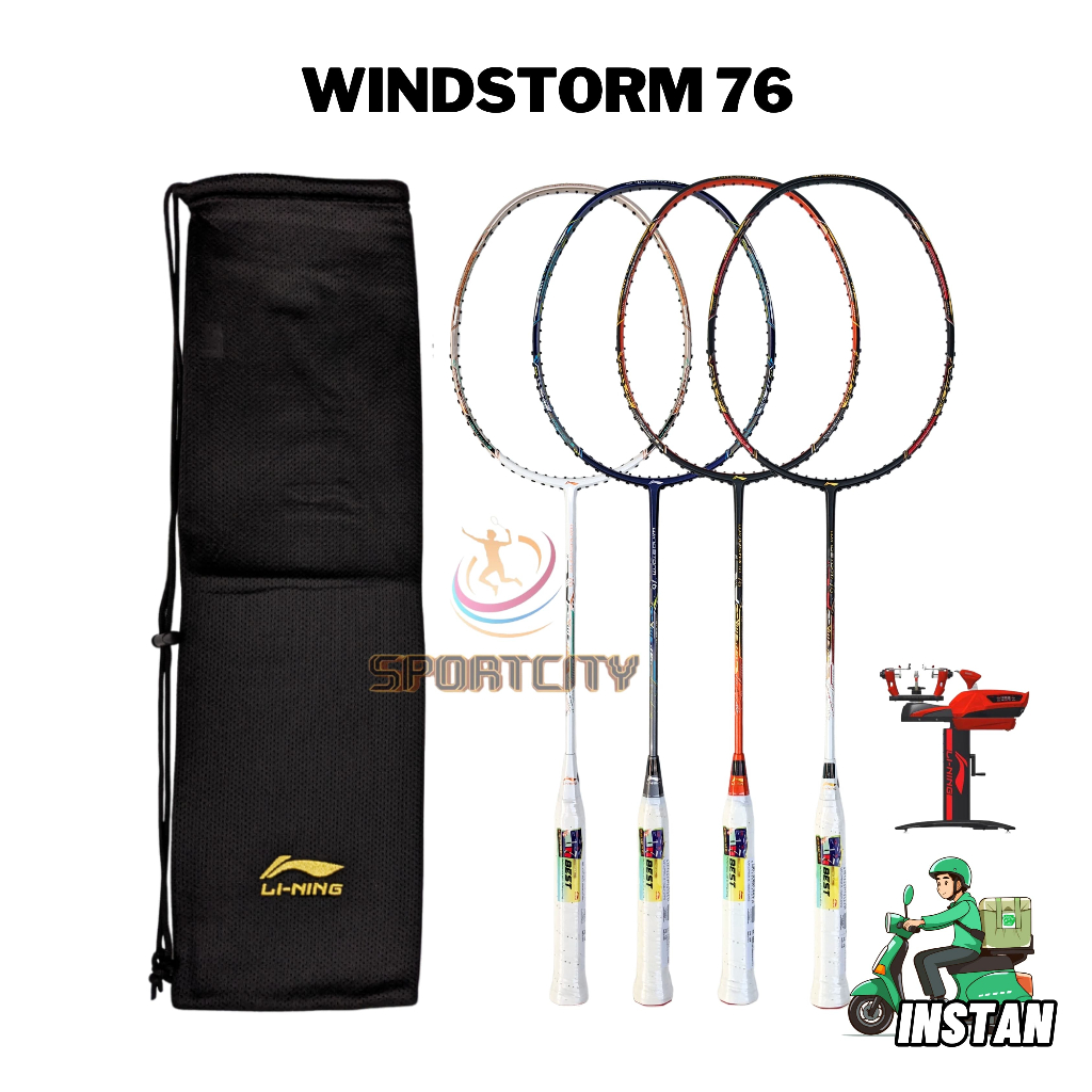 Raket Badminton LINING WINDSTORM 76 5u Original