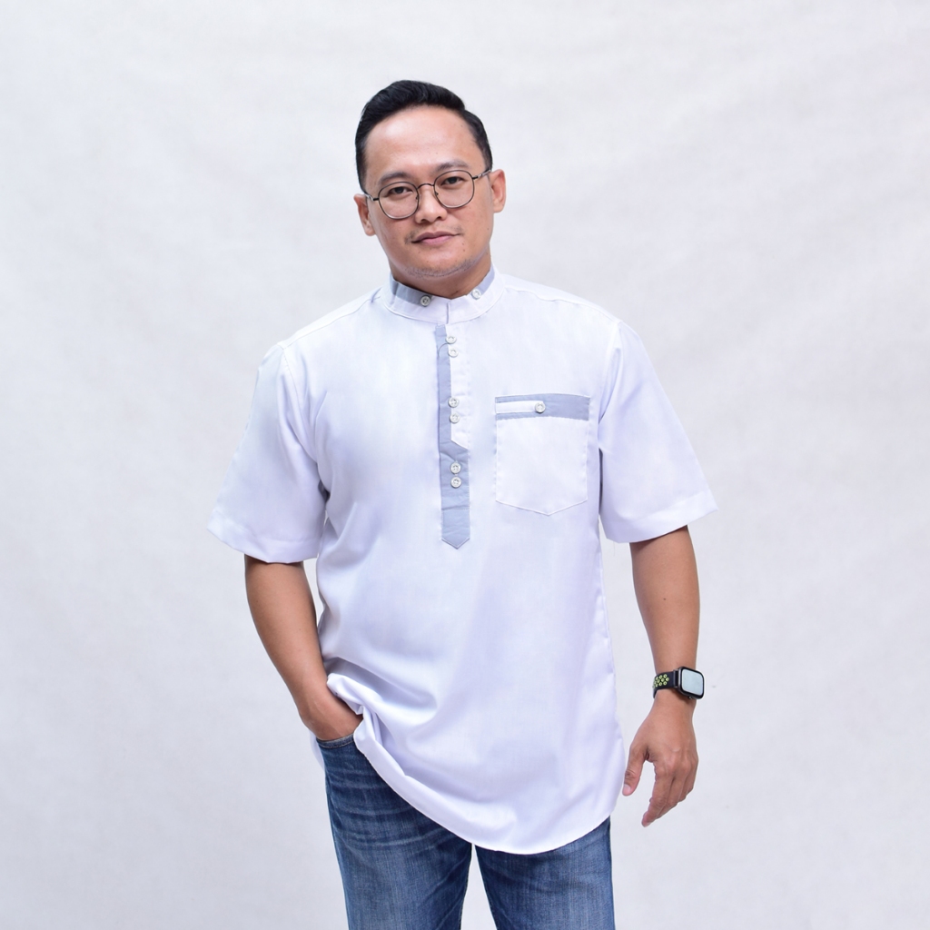 Baju Koko Kurta Pria Lengan Pendek Koko Modern