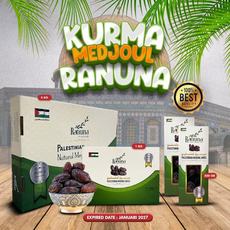 

AFGC KURMA MEDJOL PALESTIN 1KG dan gram RANUNA