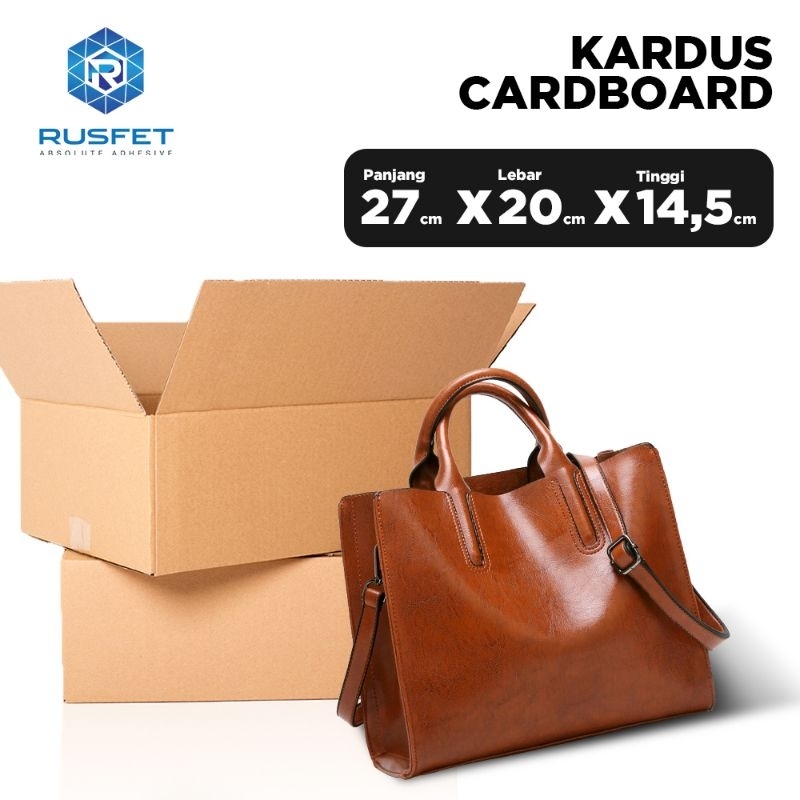 

Kardus Packing Karton Box 27x20x14,5CM Dus Single Layer Coklat Polos Tebal Termurah - Rusfet