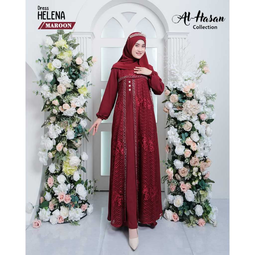 HELENA DRESS ALHASAN, DRESS HELENA TERBARU BY ALHASAN