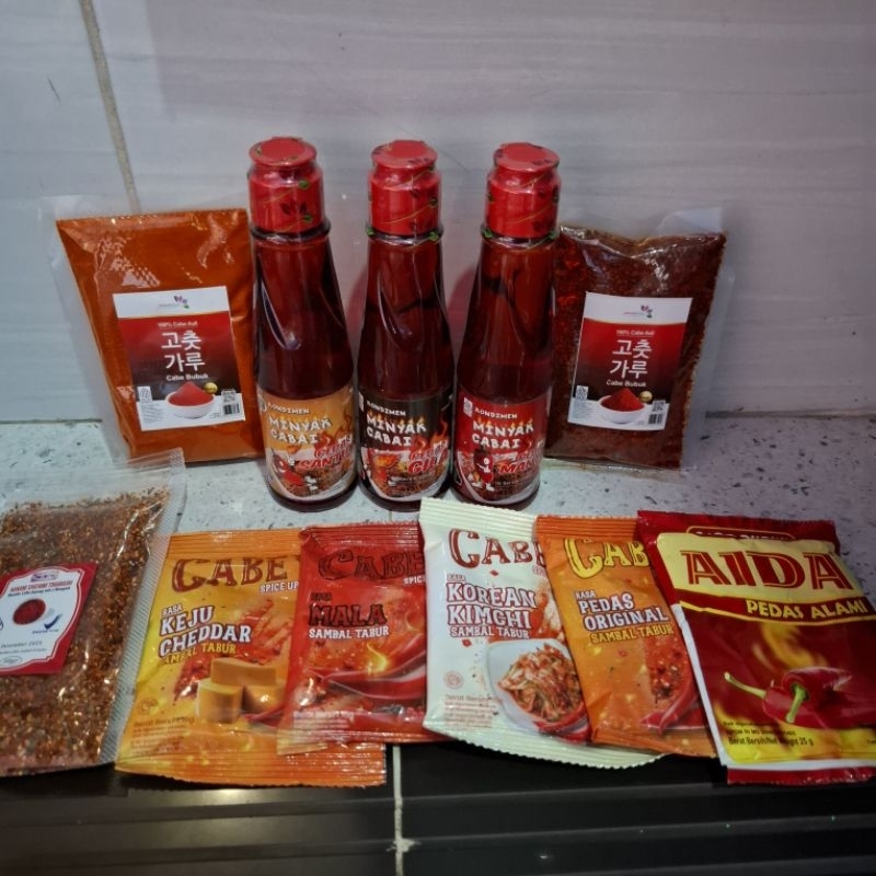 

Gochugaru halus kasar cabai bubuk minyak cabai chili oil nanami togarashi murah