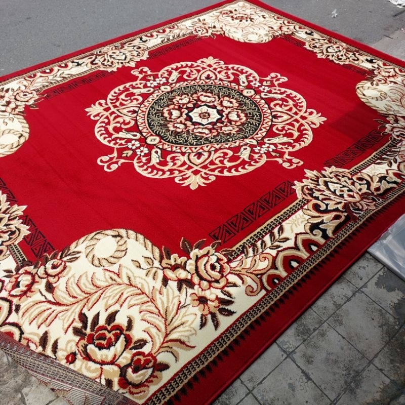 Ambal ALMAYA 260x330cm Karpet Permadani NON-RUMBAI corak bunga klasik turki persia jumbo