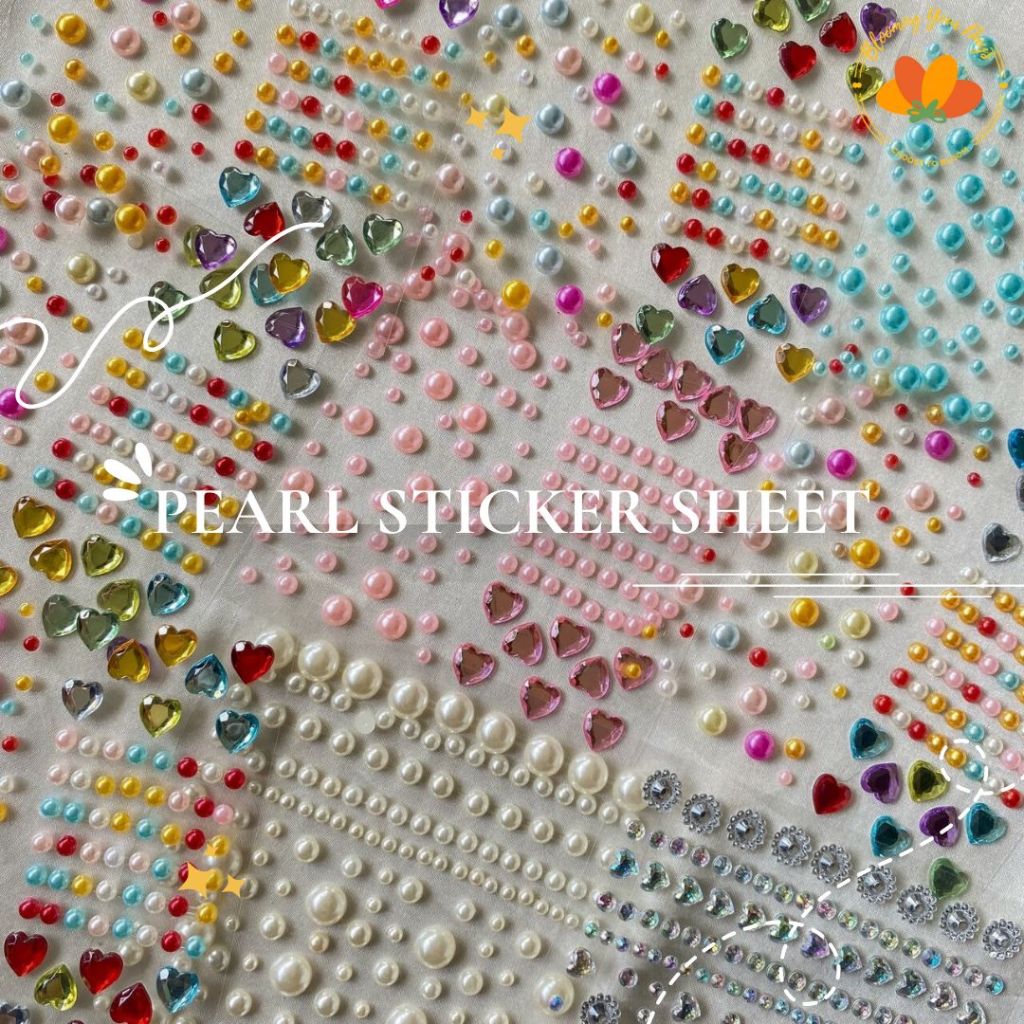 

bloomingyourdays Stiker Mutiara stiker manik tempel pearl sticker STIKER DIAMOND stiker berlian stiker gemstone stiker manik journaling scrapbooking diy