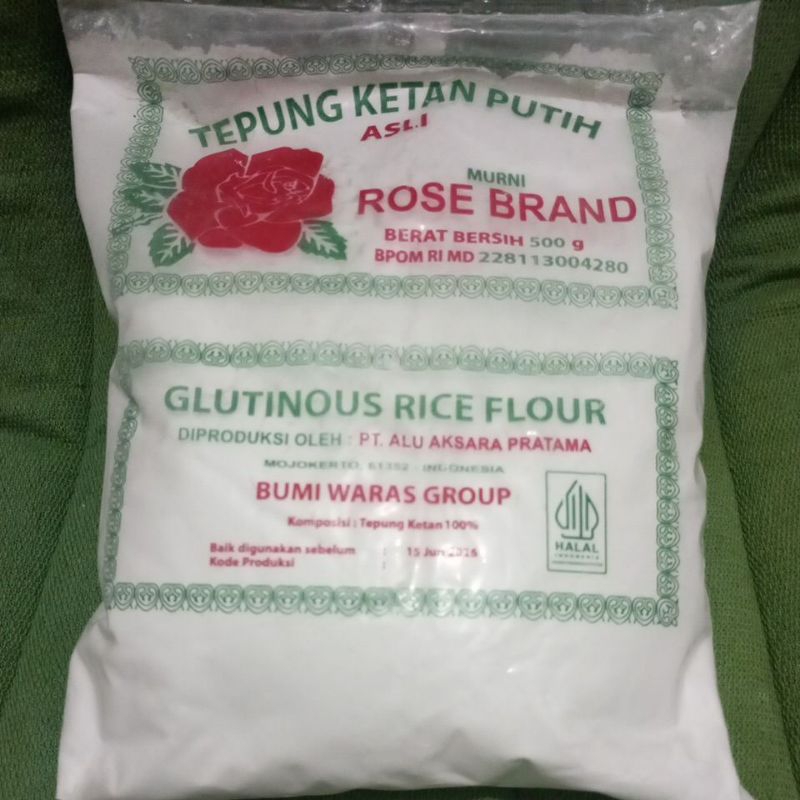 

Tepung ketan putih asli rose brand 500gram