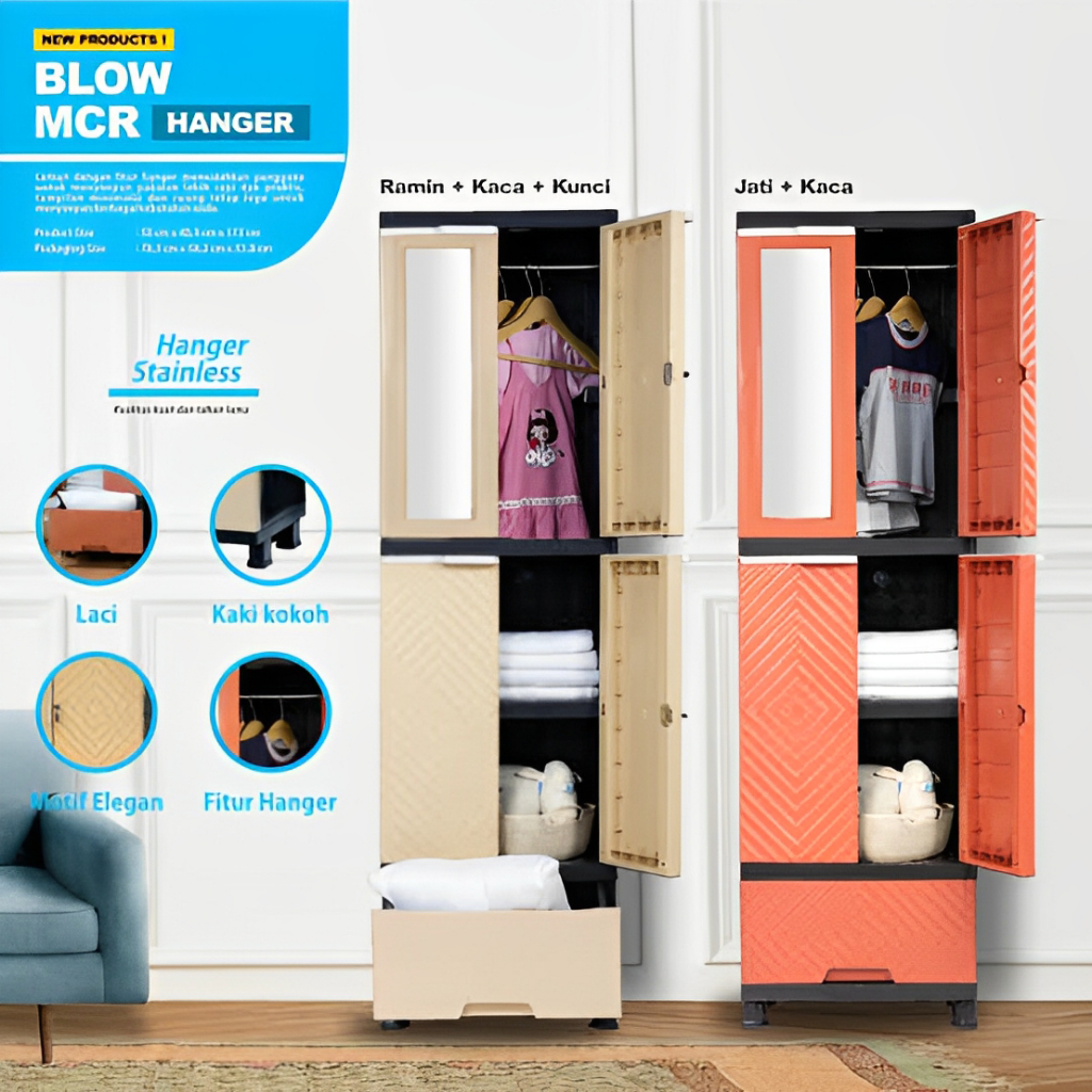 Lemari Baju Rak Baju Plastik Susun 4 Lemari Baju Plastik Susun Jumbo Lemari Plastik 4 Susun MSC Blow