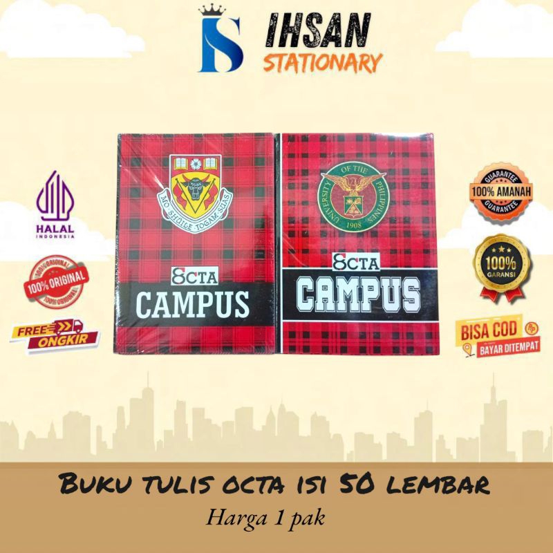 

Buku Tulis octa campus Isi 50 Lembar (1 Pack)