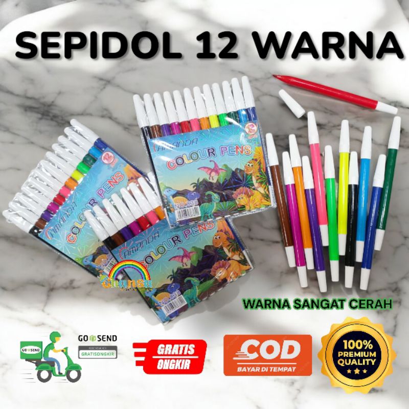 

Spidol 12 Warna / Spidol Gambar / Spidol Murah / Spidol Kecil / Spidol Warna / Sepidol / Sepidol Warna / Sepidol Gambar / Spidol Amanda