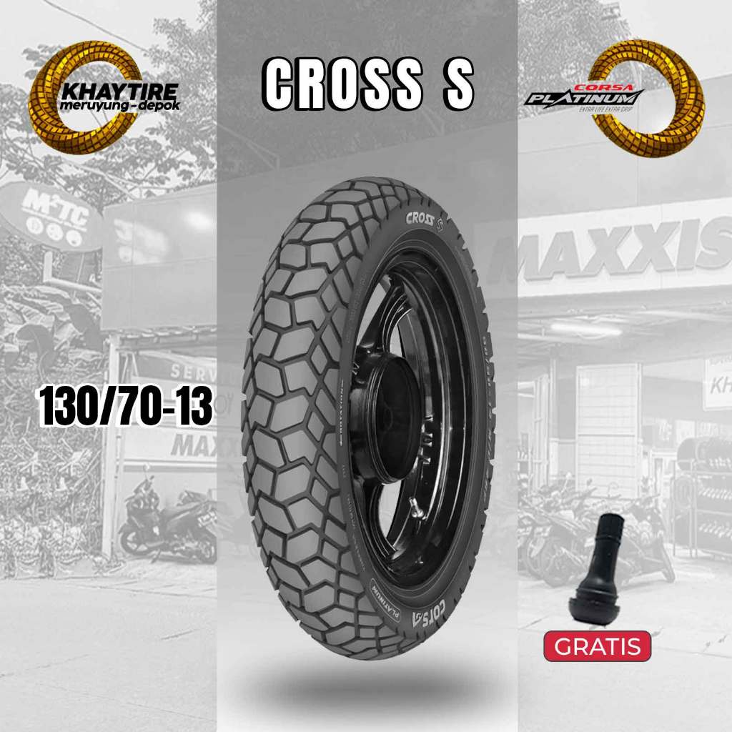 Ban Motor Touring NMAX - ADV - PCX 160 CORSA CROSS S PLATINUM 130/70 Ring 13 Tubeless