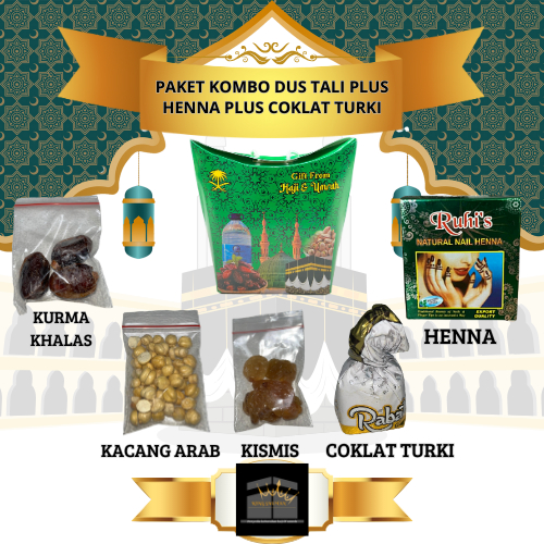 

kombo dus tali plus coklat turki plus henna oleh-oleh paket umroh dan haji