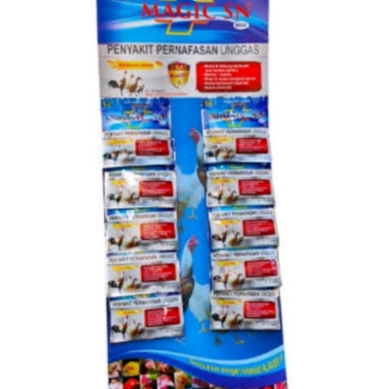 MAGIC SN BLUE OBAT AYAM/UNGGAS SNOT CRD PILEK BATUK FLU SETENGAH RENTENG