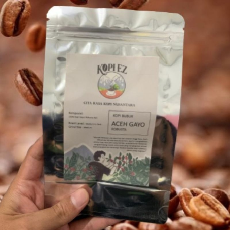 

Kopi Ez Aceh Gayo Robusta 100g - Roast Level Medium to Dark Grind Size Medium Cita Rasa Kopi Nusantara Robusta Coffee