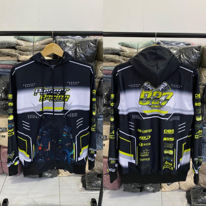 jaket racing - jaket racing hell jaket racing balap full printing pria wanita size L XL XXL - PIONER