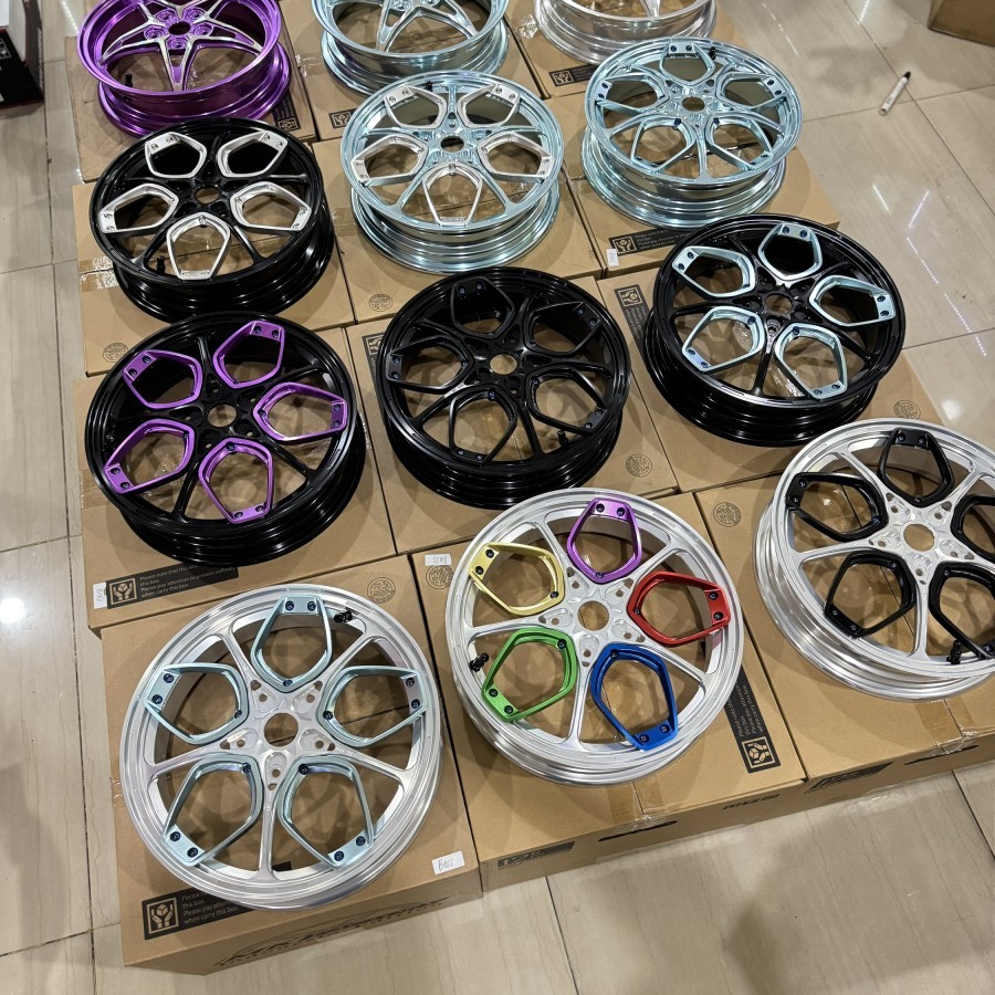 Velg MK Factory Rainbow Black Front & Rear Vespa Sprint Primavera