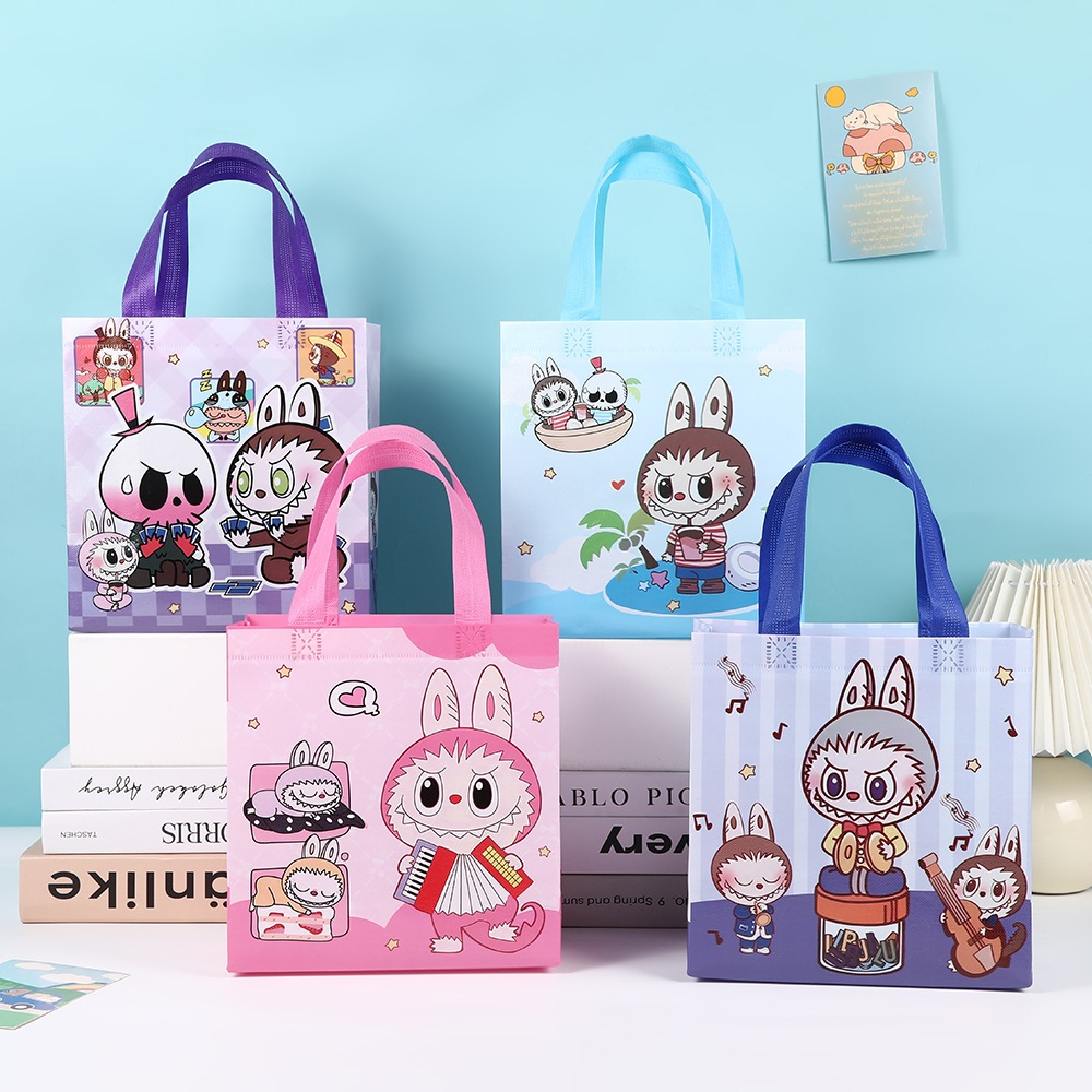 

Goodie Bag Tas Suvenir Ulang Tahun Model Labubu Bahan Plastik Premium