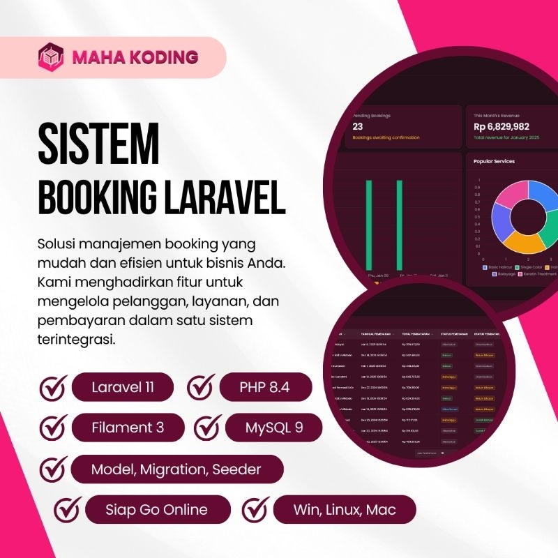 Source Code Sistem Booking Laravel