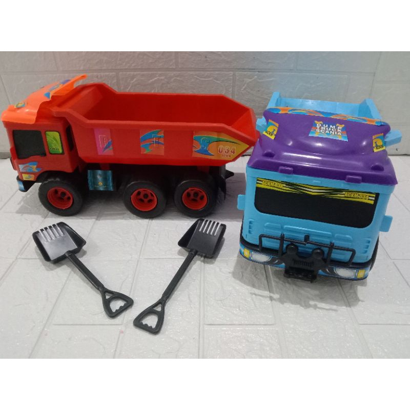 FREE BUBBLE WRAP MAINAN ANAK LAKI LAKI TRUK TRUCK JUMBO MOBIL PLASTIK 6 RODA BAK BISA DINAIKKAN