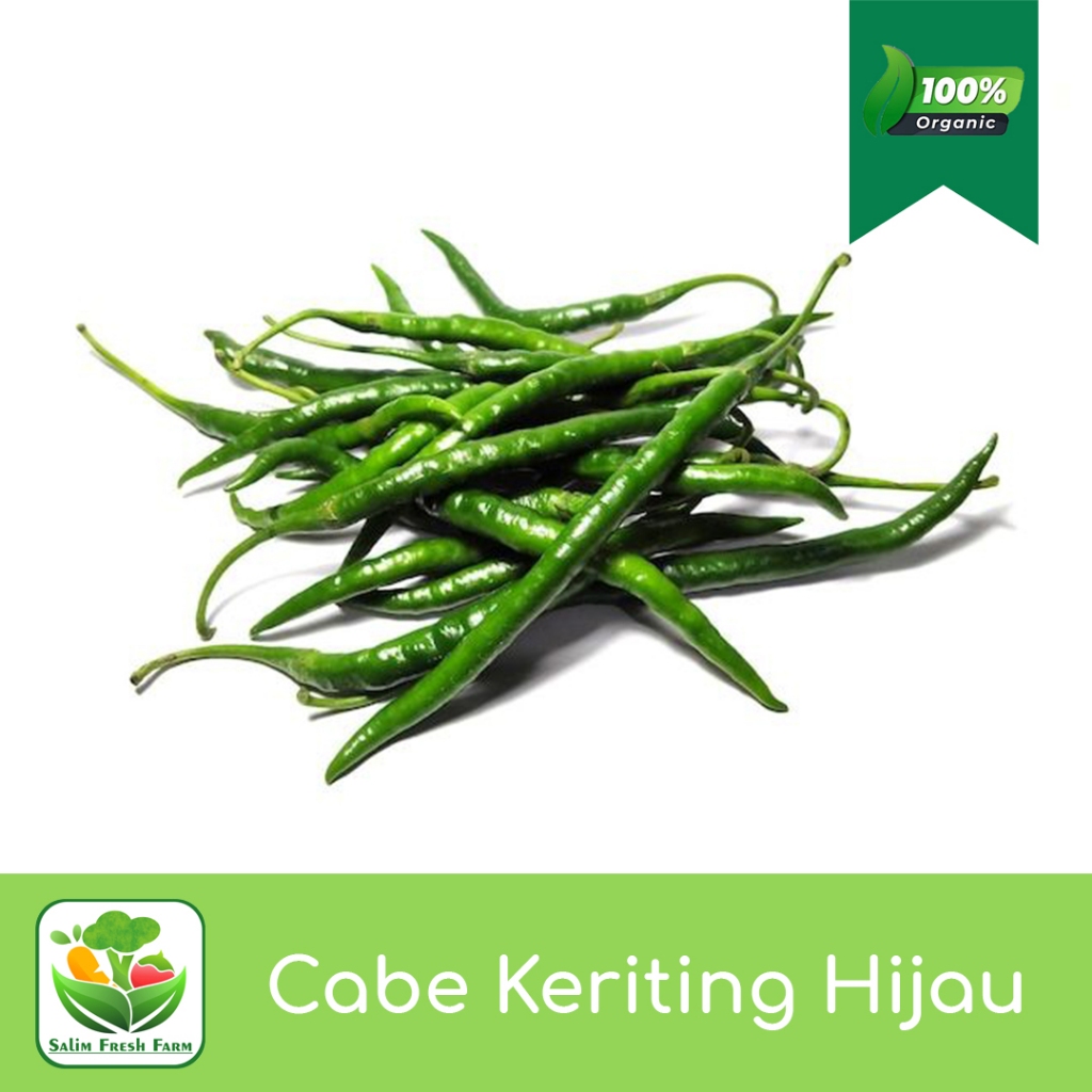 

Cabe keriting hijau / Cabe keriting hijau 1kg / Cabe keriting ijo / Cabai keriting hijau