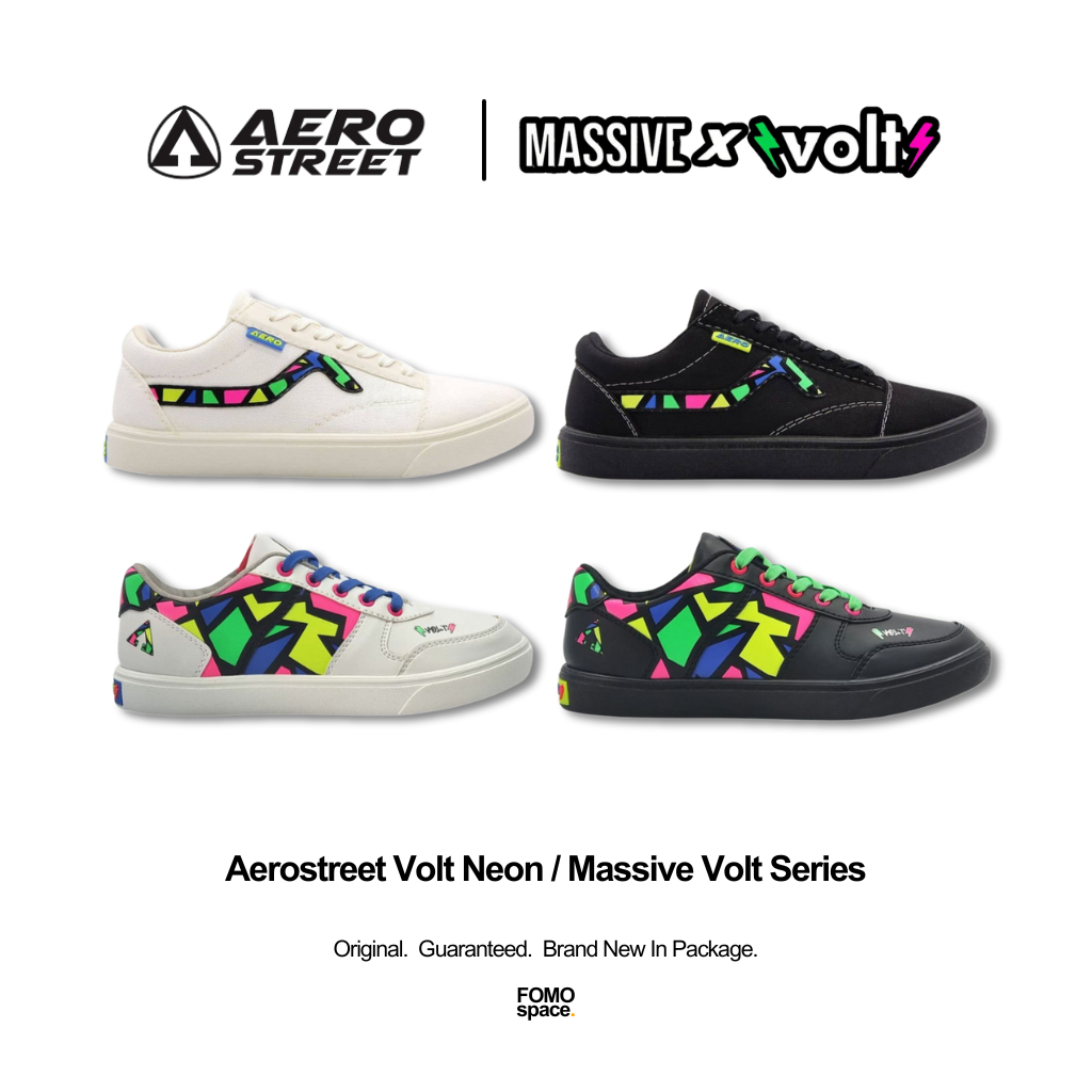 Aerostreet Volt Neon | Aerostreet Massive x Volt | Sepatu Pria Wanita Sneakers Casual Original