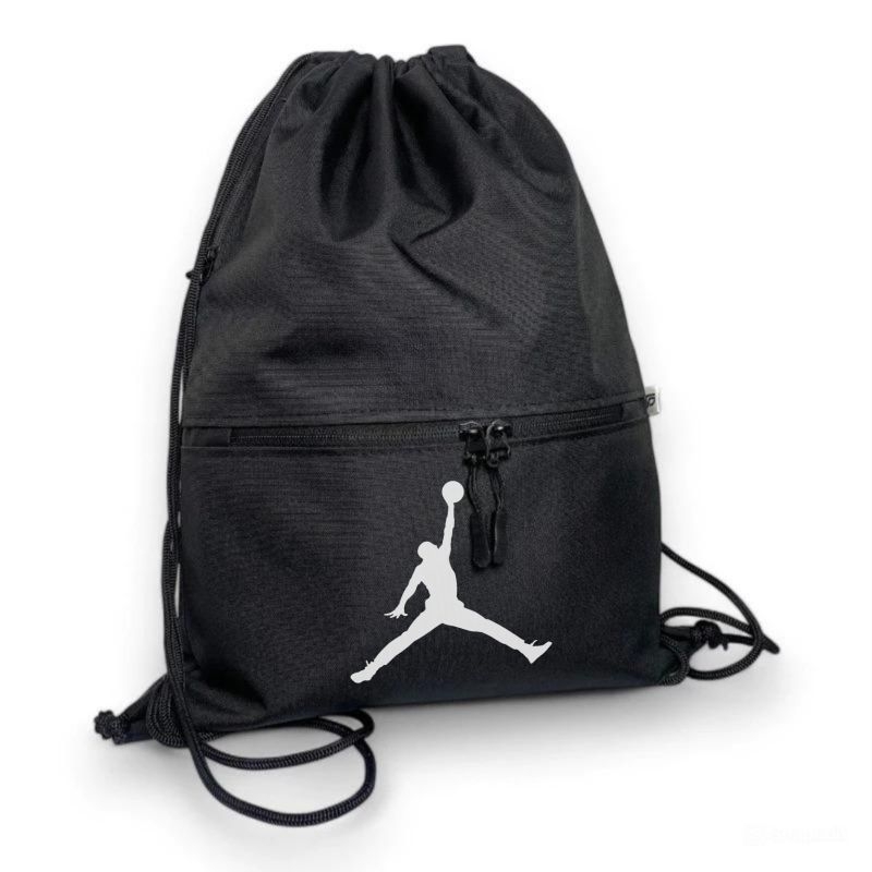 Tas Ransel Serut Tas Futsal Pria Tas Punggung Keren Trendy Tas Serut Wanita Motif Simple Tas Serut M