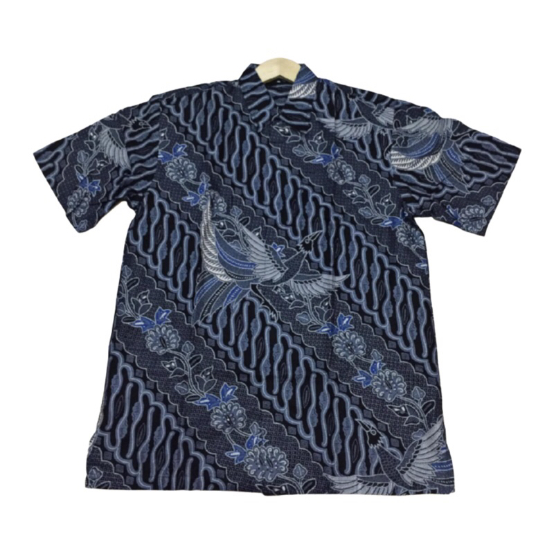 Kemeja Batik Pria Lengan Pendek / Batik Pria Warna Biru