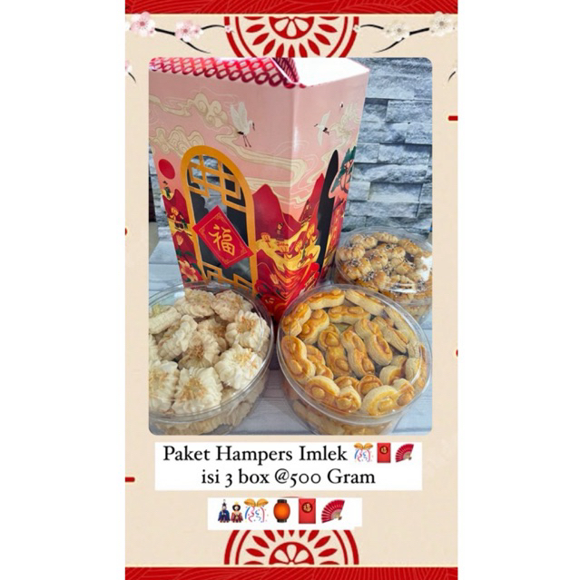 

[READY STOCK] HAMPERS IMLEK 2025 | BOX HAMPERS IMLEK ISI 3 TOPLES @ 500 GRAM | PARCEL IMLEK 2025