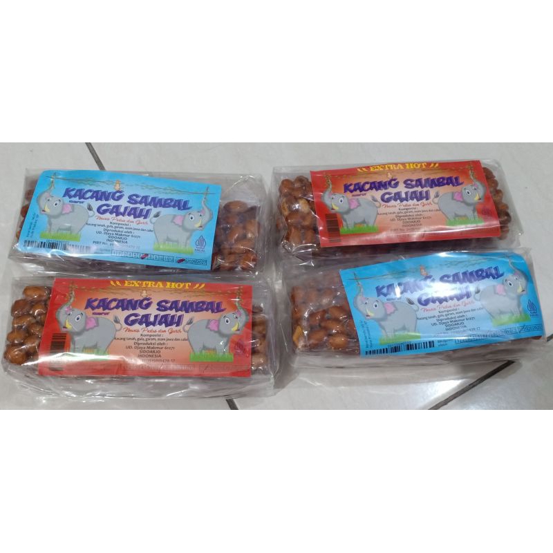 

kacang sambal cap Gajah 1 pack isi 10bgks