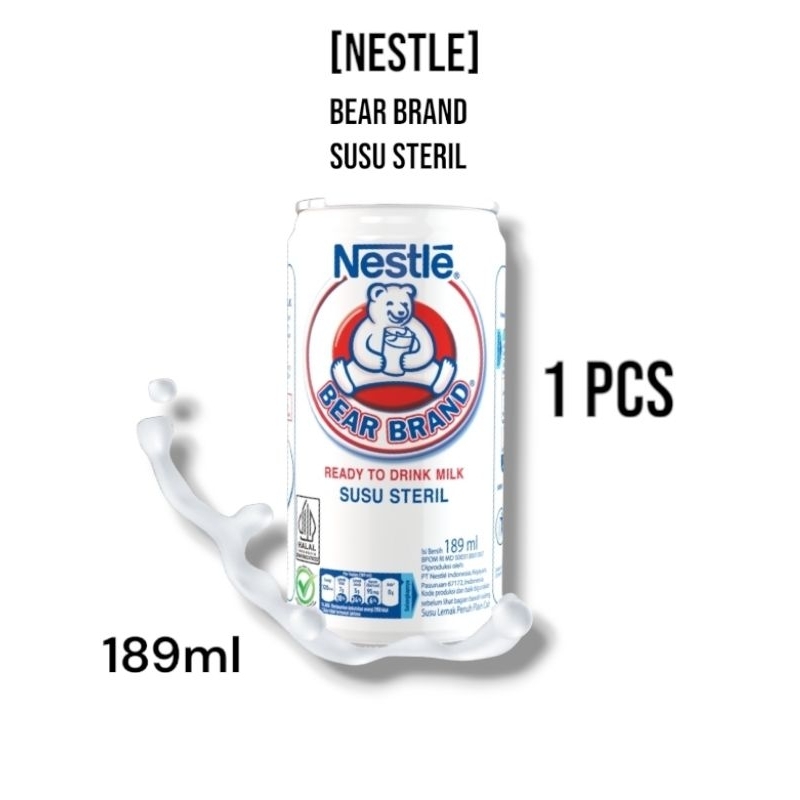 

NESTLE Susu Steril Susu Murni Susu Beruang Susu Kaleng 189ml Eceran Murah