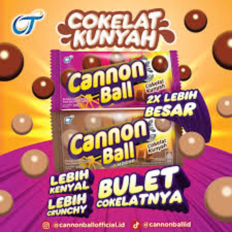 

Cannon Ball Coklat Satu Box isi 24pcs