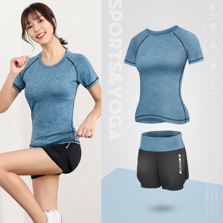 Baju Gym Wanita One Set Olahraga Senam Setelan Kekinian Import Training Highwaist Joger Celana Pende