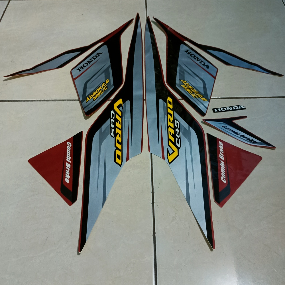stiker striping honda vario cbs 110 karbu 2009 merah lis body standar berkualitas original