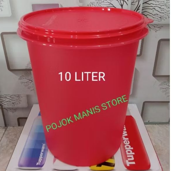 Toples kerupuk besar tall canister ungu tua 10 liter tuperware