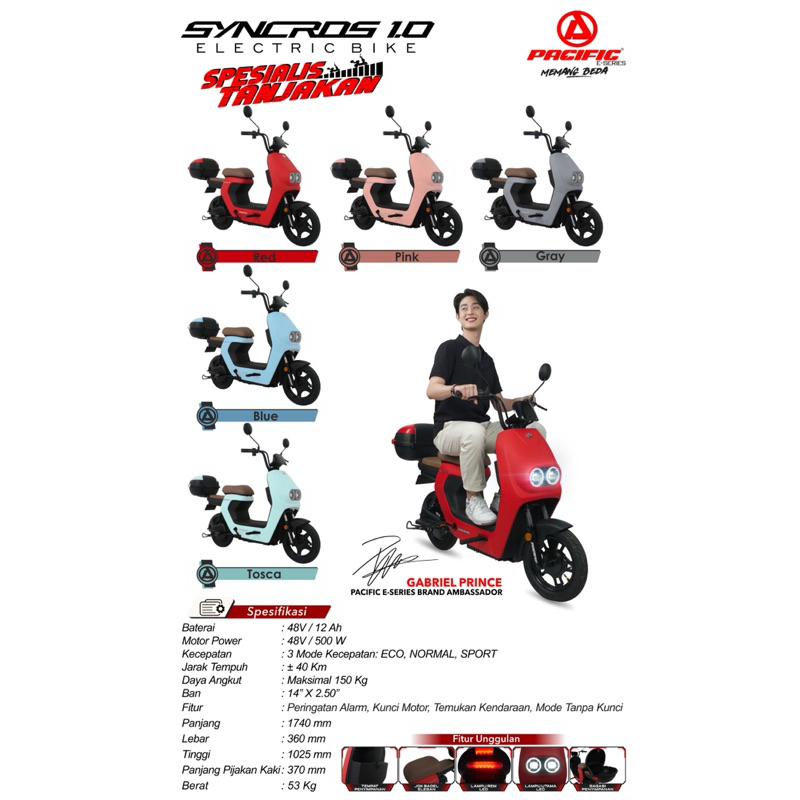 Sepeda Listrik Pacific Syncros Spesialis Tanjakan