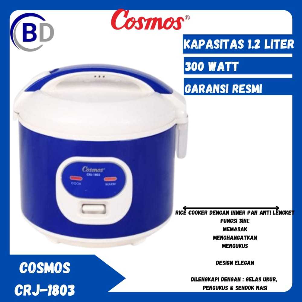 Magic Com Cosmos CRJ 1803 Kapasitas 1.2 Liter Magic Com Kecil