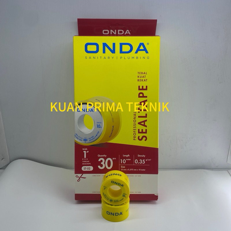 Seal Tape ONDA 1" sekotak isi 30pcs