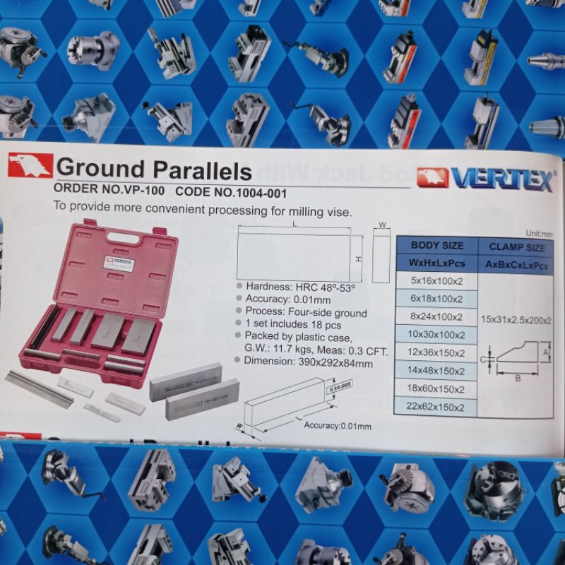 Vertex ground parallels vp-100
