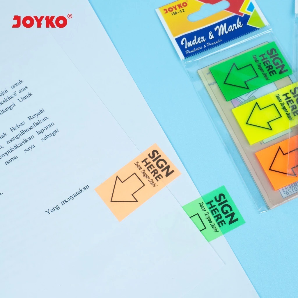 

Joyko Sticky Notes "Sign Here" Memo Panah / Sticker Tempel Memo Sign Here Tanda Tangan Disini Joyko