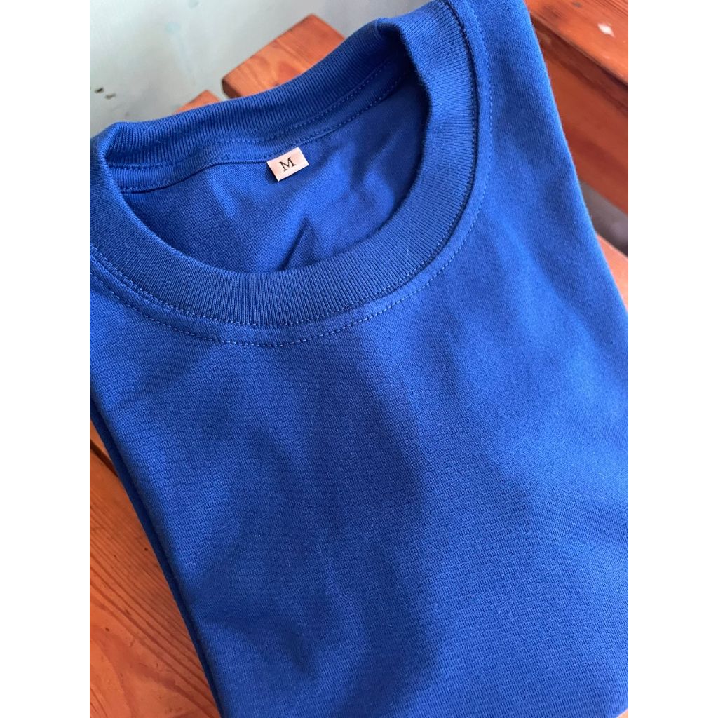 Kaos Polos Cotton Combed 24s Biru Benhur