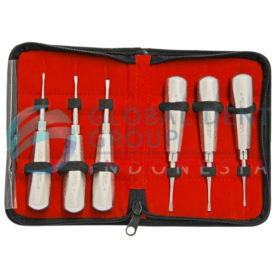 Schezher Dental Bein Luxator H.F. Set –  Kit Alat Ekstraksi Atraumatik Premium (Dental Set Bein Luxa